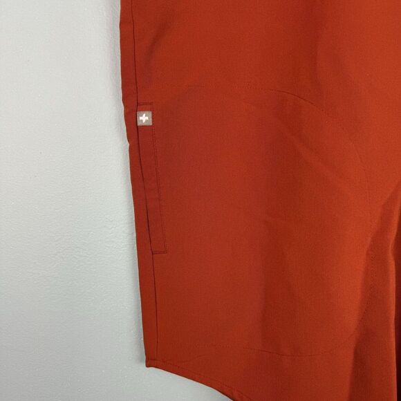 Figs Women's Short Sleeve Top in Rust Orange - Picture 3 of 5